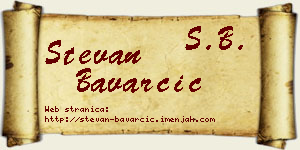 Stevan Bavarčić vizit kartica